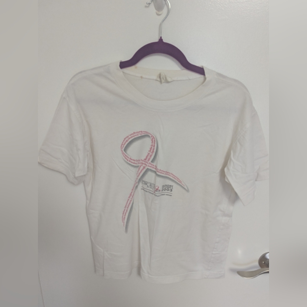 White CIBC Run for the Cure T-Shirt - Size Women's Medium